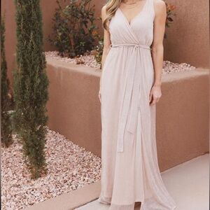 Baltic Born- Helen Tank Sparkle Gown | Champagne